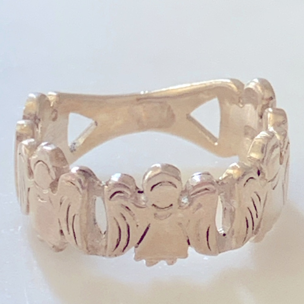 Angels sterling silver 925 band ring sz 7